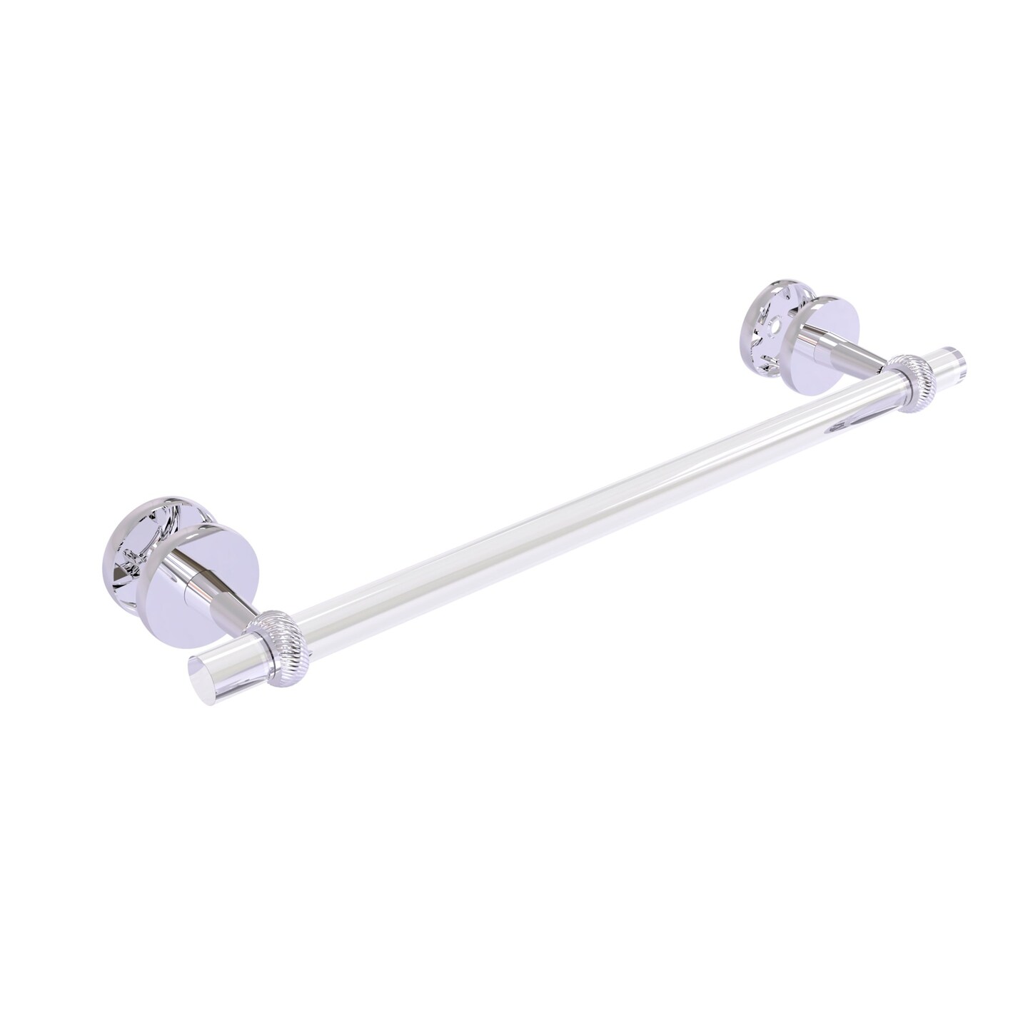 Clearview Collection 18 Inch Shower Door Towel Bar with Twisted Accents