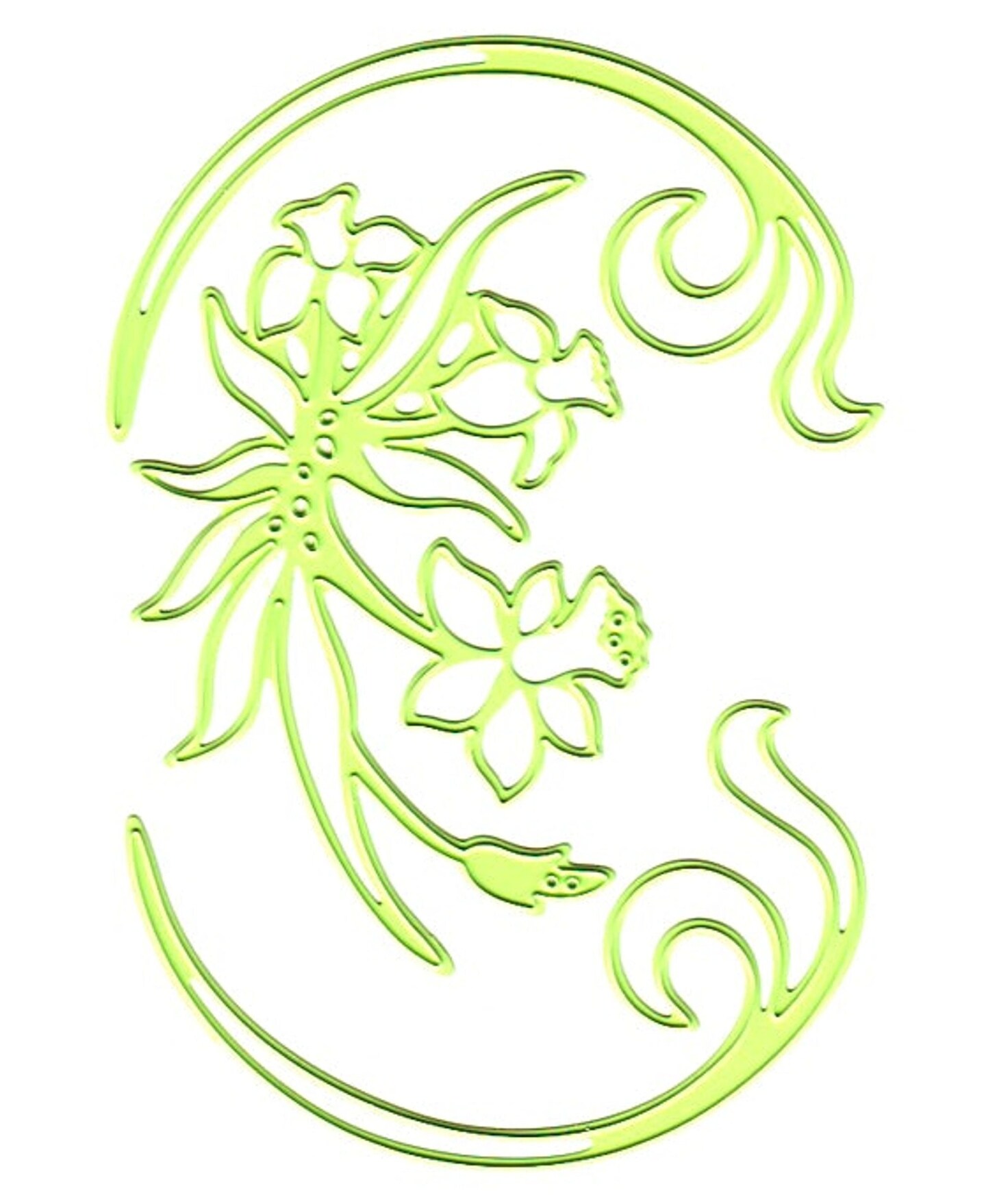 Leane Creatief Lea&#x27;bilities Daffodil and Swirls Embossing and Cutting Die