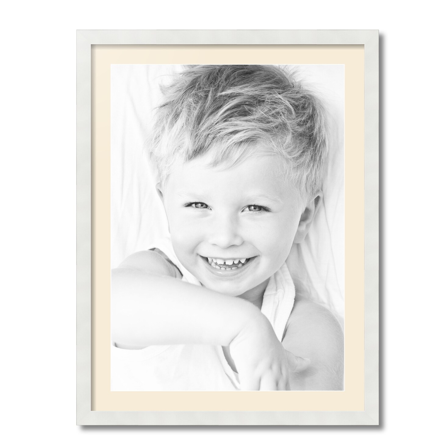 ArtToFrames 24x32" Matted Picture Frame with 20x28" Single Mat Photo Opening Framed in 1.25" White and 2" Mat (FWM-3966-24x32)