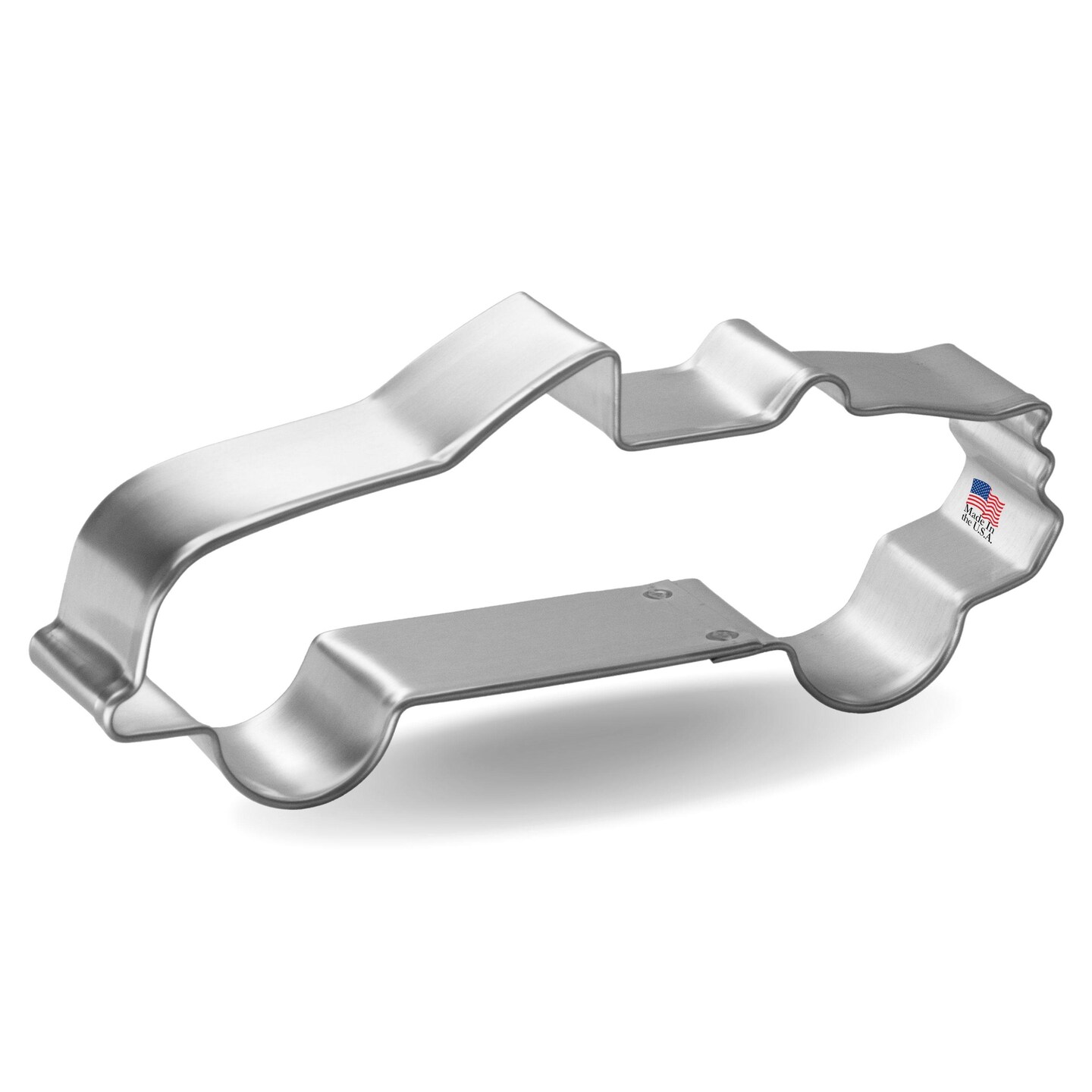 Convertible Car Cookie Cutter 4.5 in, CookieCutter.com, Tin Plated Steel, Handmade in the USA