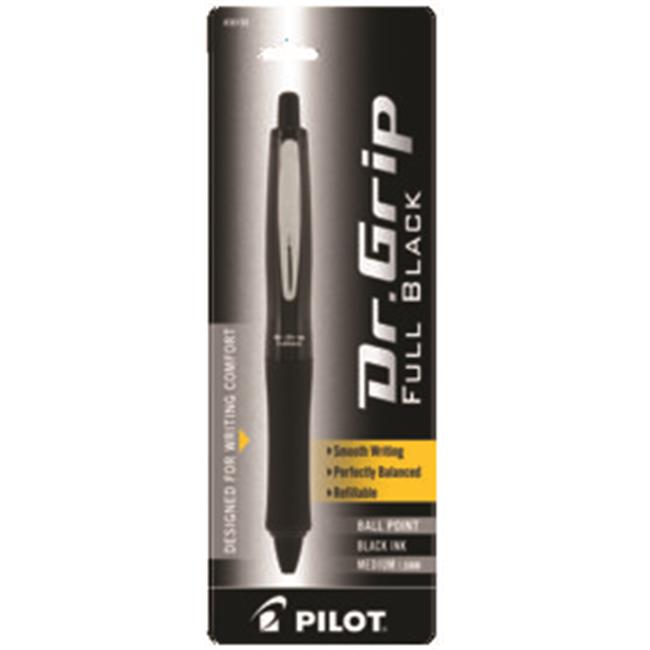 Pilot Corporation Of America Dr. Grip Full Black Retractable Ballpoint Pen 1.0mm Black