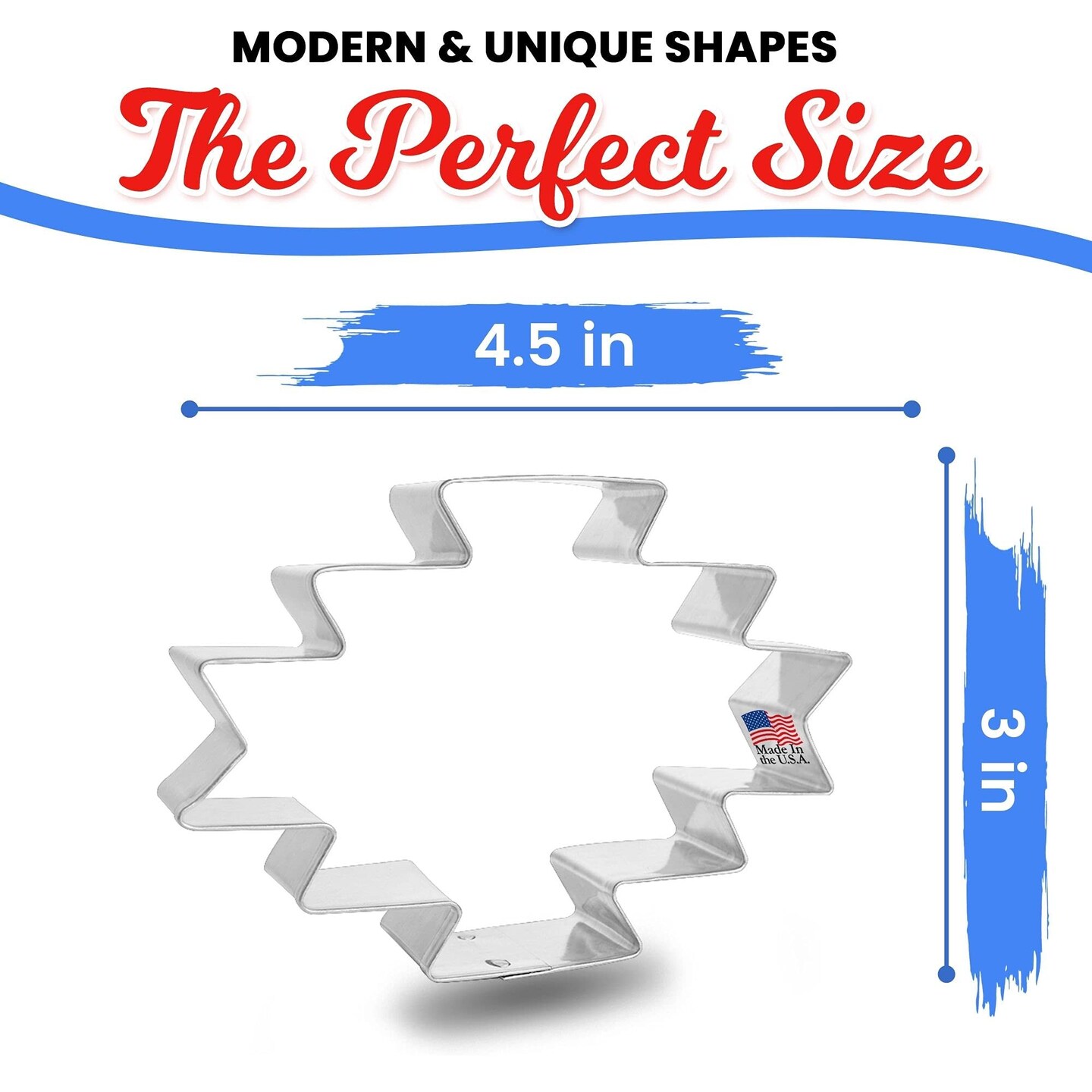 Bohemian Plaque Cookie Cutter 4.5 in B1609, CookieCutter.com, Tin Plated Steel, Handmade in the USA