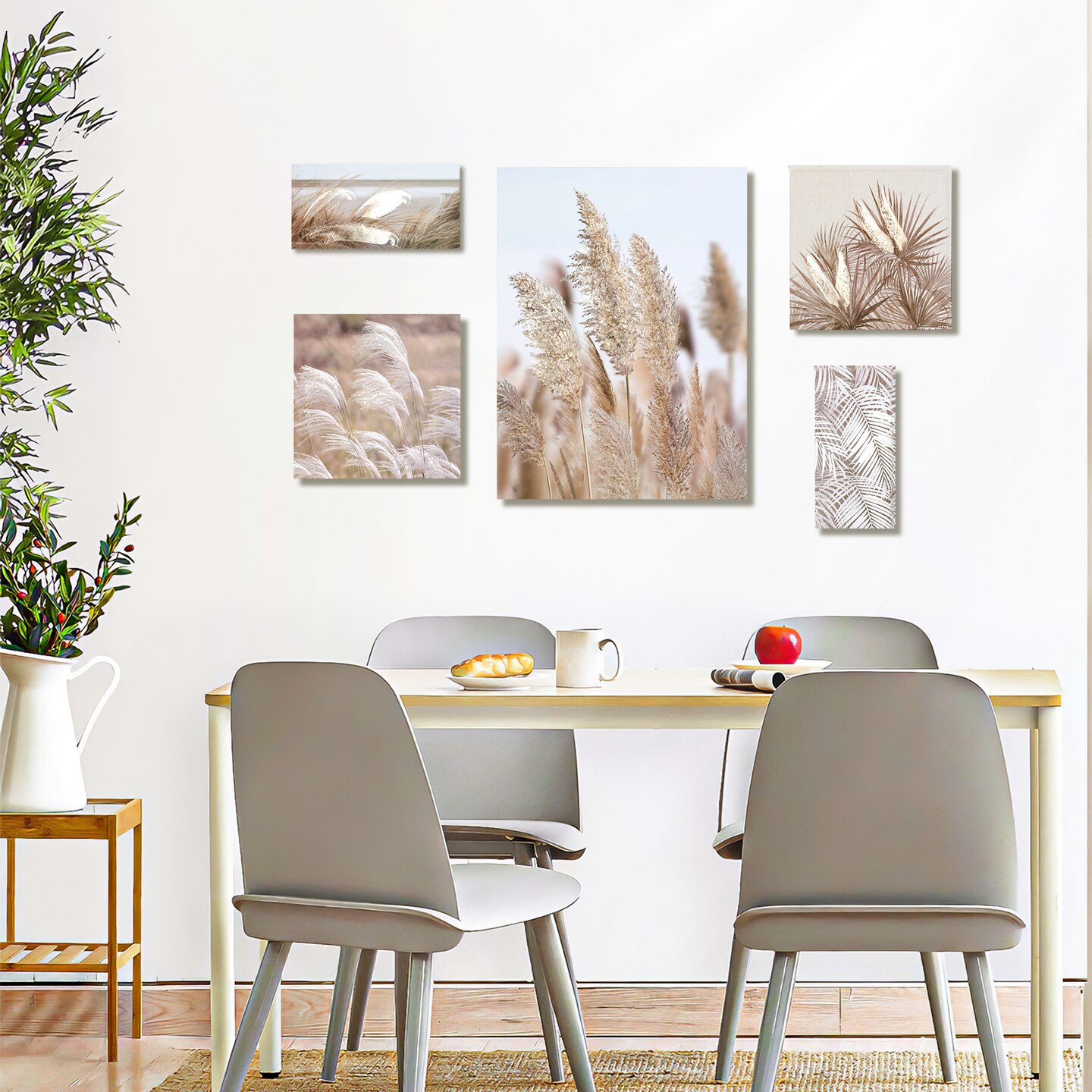 12&#x22;x15.9&#x22; Gallery Wall Decor Canvas Wall Art 5 Piece Framed Wall Art