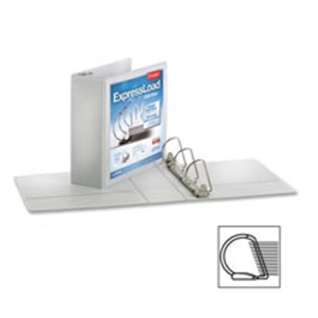 Cardinal CRD49140 Clearvue Locking DRing Binder 4 in. Cap White