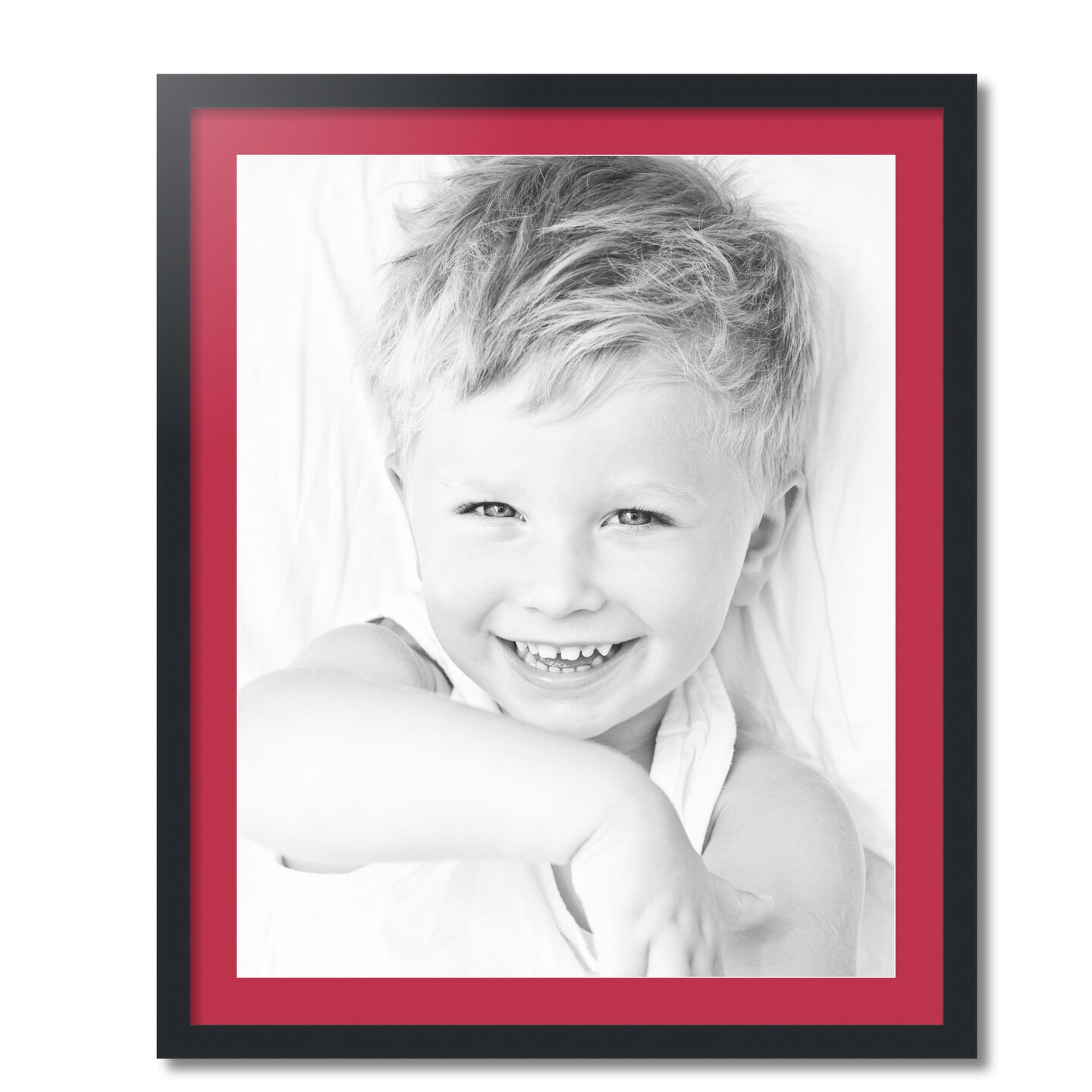 ArtToFrames 28x34&#x22; Matted Picture Frame with 24x30&#x22; Single Mat Photo Opening Framed in 1.25&#x22; Black and 2&#x22; Mat (FWM-3926-28x34)