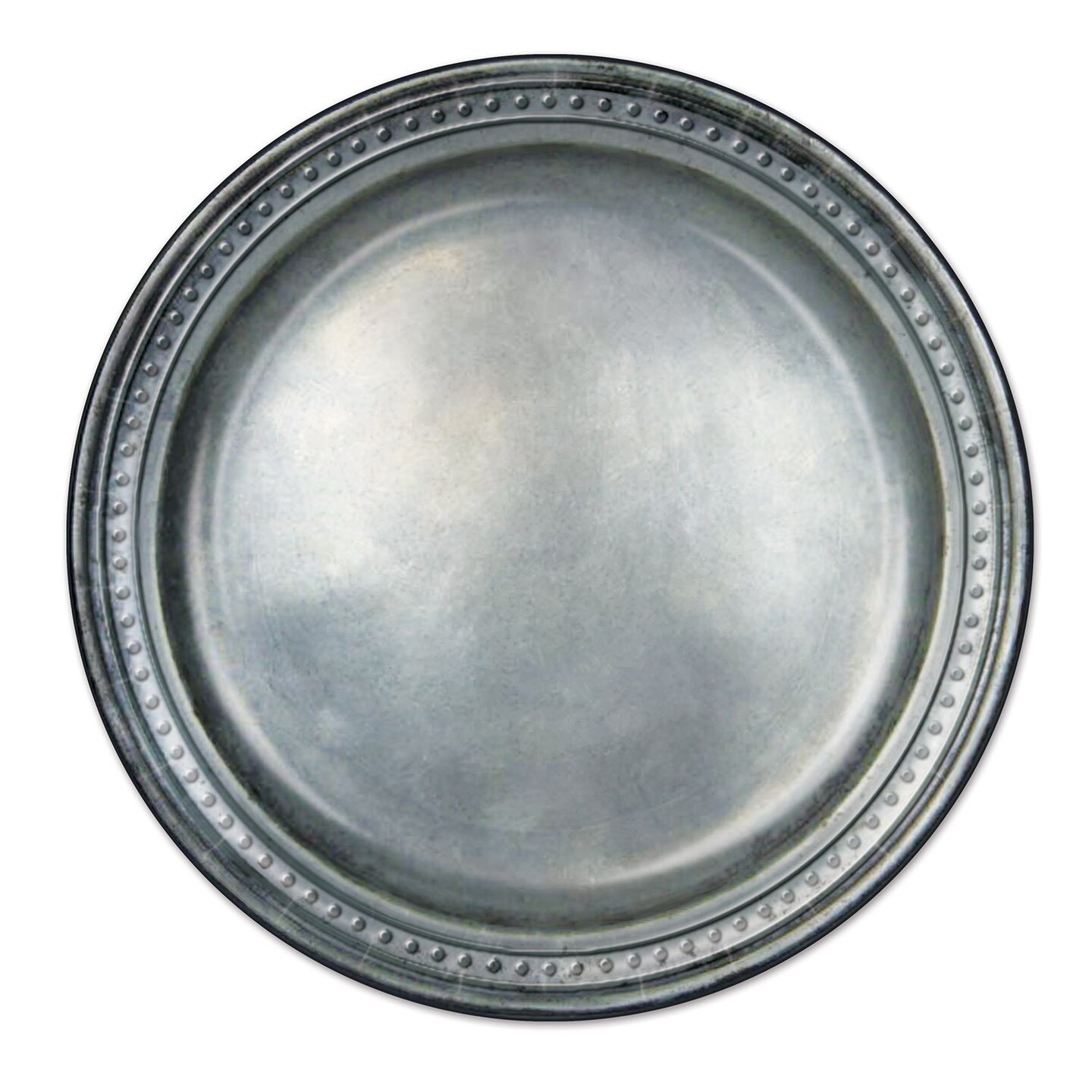 Elegant Pewter Paper Plates - Stylish, Durable, and Convenient (Pack of 12)