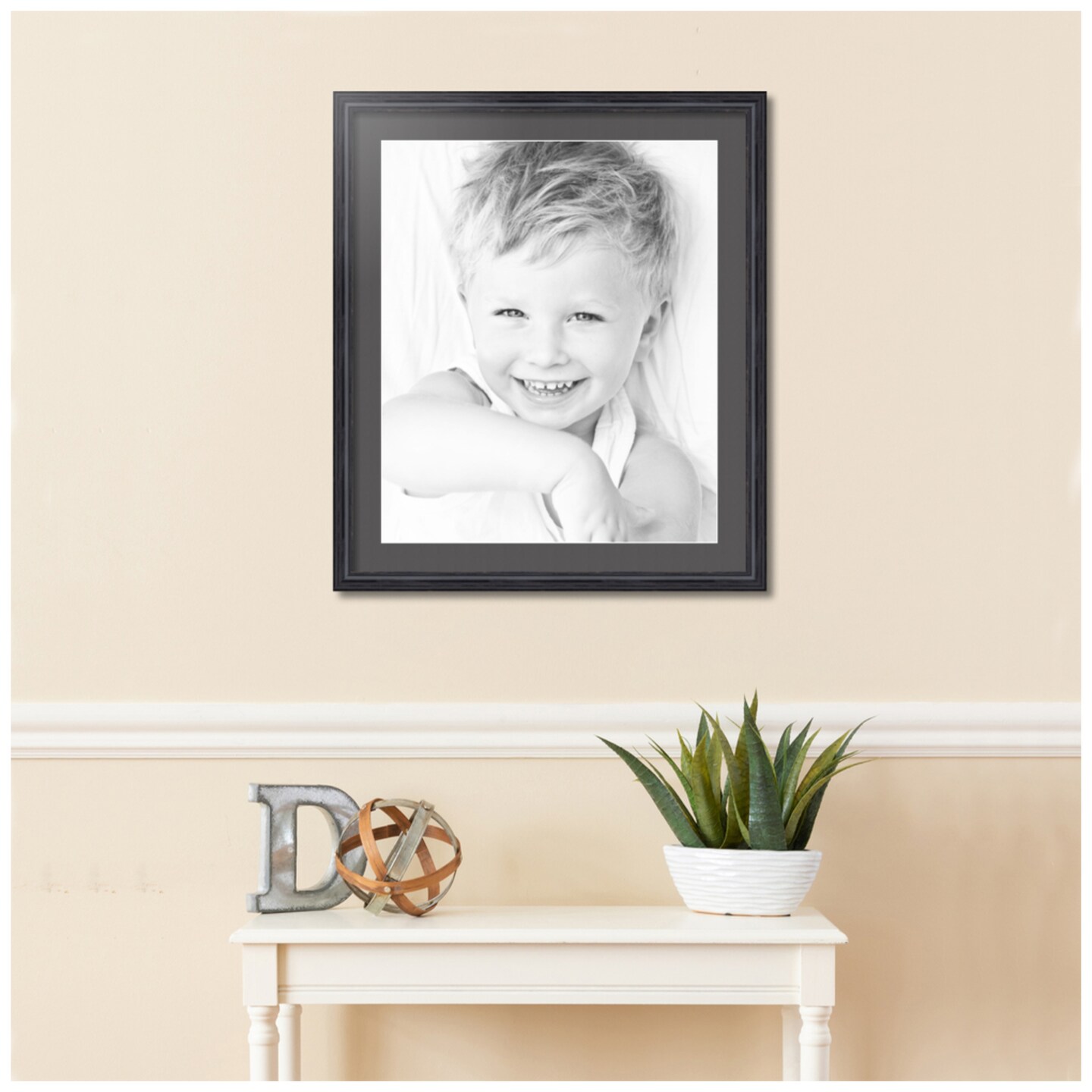 ArtToFrames 24x28" Matted Picture Frame with 20x24" Single Mat Photo Opening Framed in 1.25" Black and 2" Mat (FWM-4083-24x28)