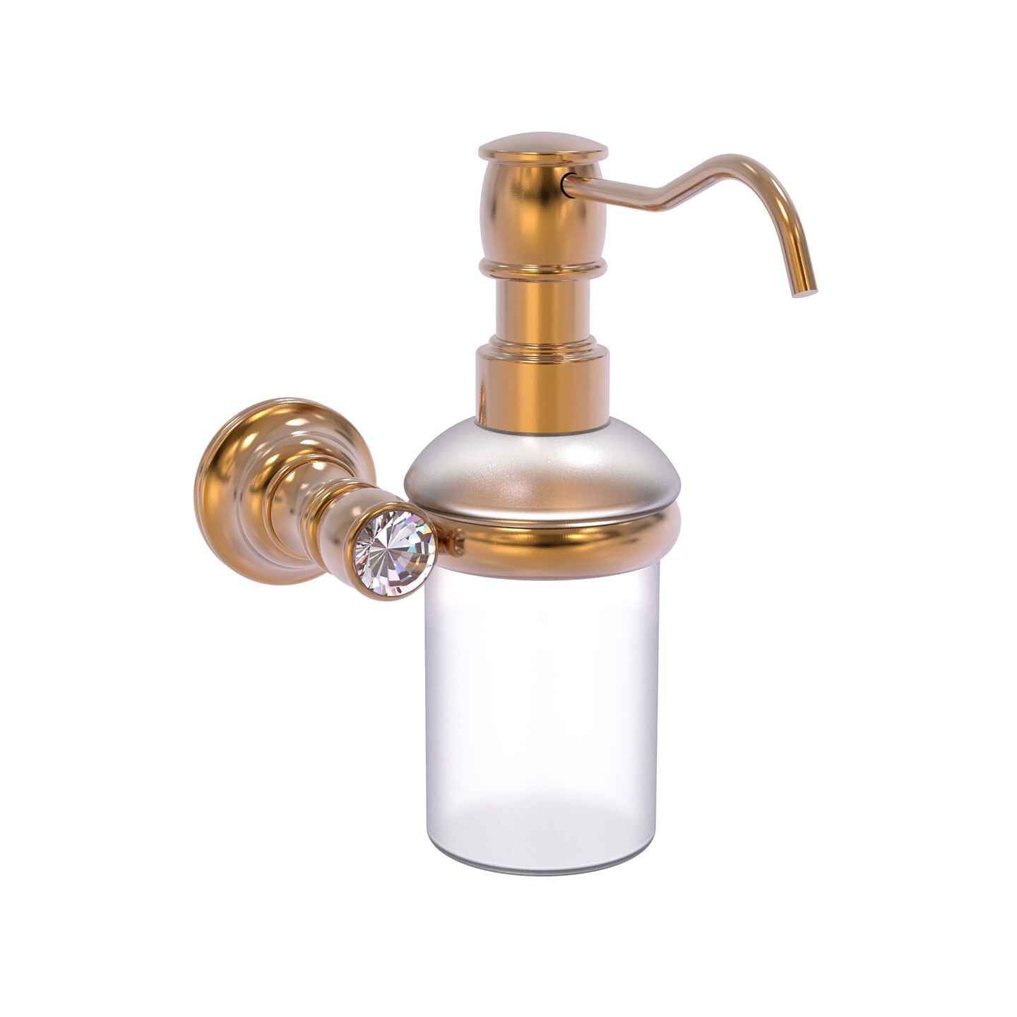 Carolina Crystal Collection Wall Mounted Soap Dispenser - Brushed Bronze