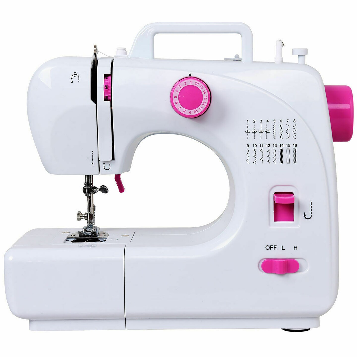 Costway 2-Speed Multi-function Fashion Portable Sewing Machine Serger w/16 Stitch Light