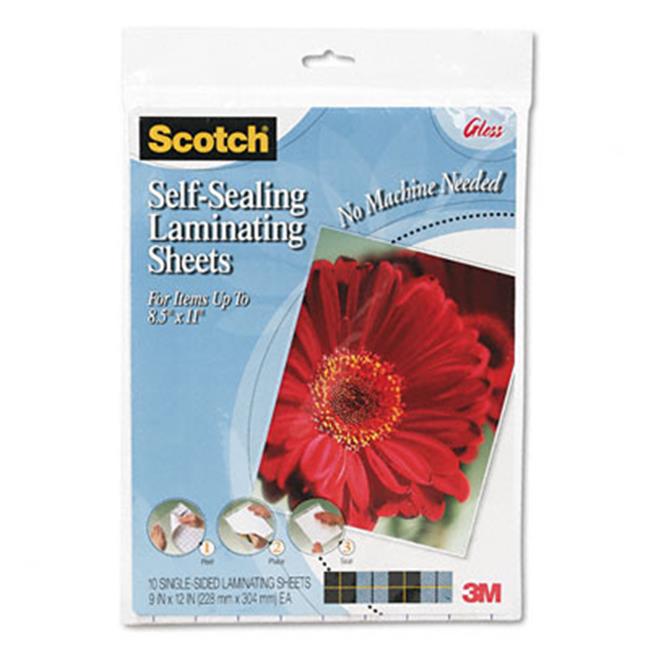 Scotch Self-Sealing Laminating Sheets- 6.0 mil- 8-1/2 x 11- 10/Pack