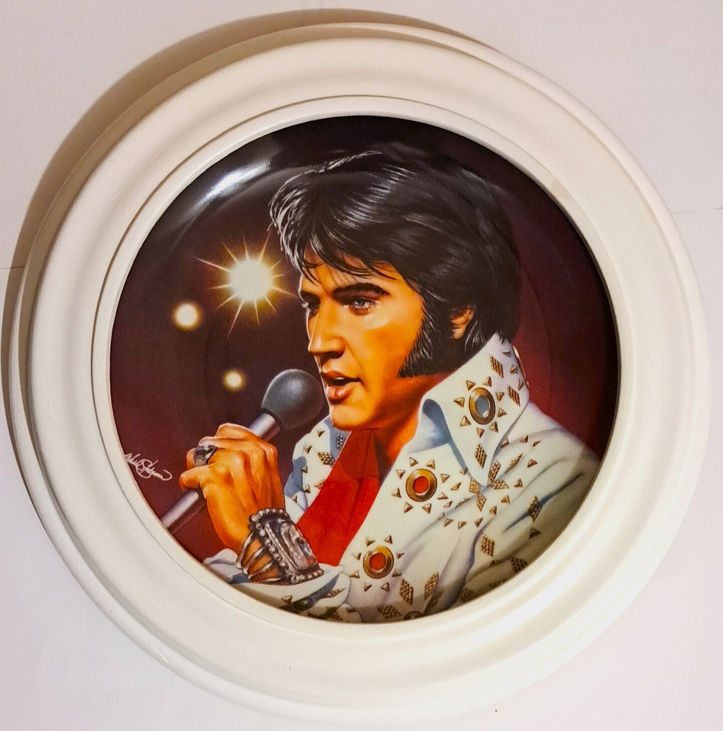 ELVIS PRESLEY &#x22; LAS VEGAS LIVE&#x22; 8&#x22; COLLECTOR PLATE