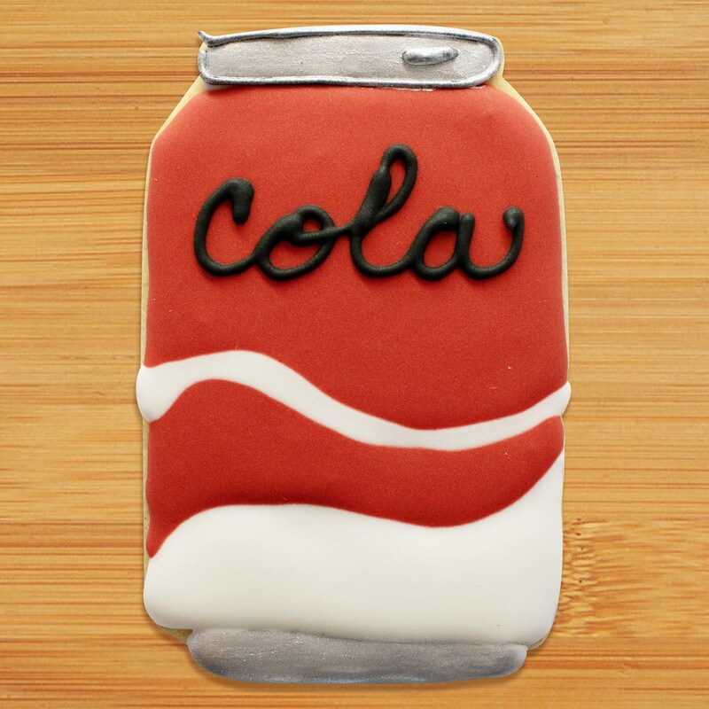 Soda Beer Can Cookie Cutter 4 in, CookieCutter.com, Tin Plated Steel, Handmade in the USA