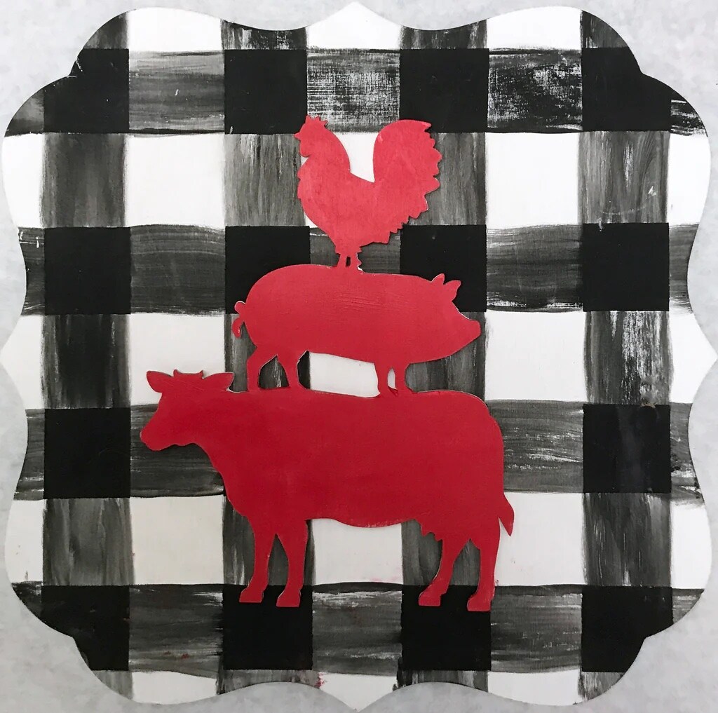 10 in. Unfinished Laser Stacked Animals