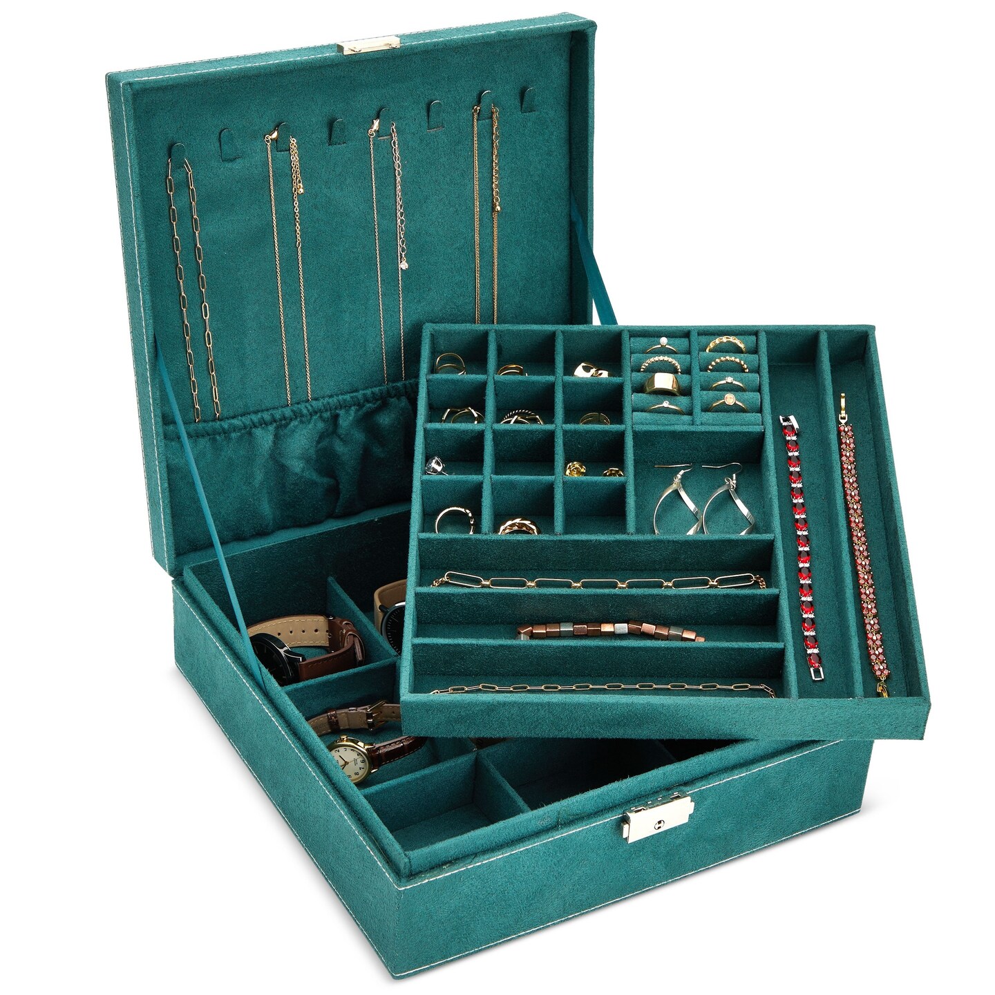 Jewellery Storage Box Girls Rings Necklaces Display Organiser Storage Case  - Games & Hobbies > Giftware