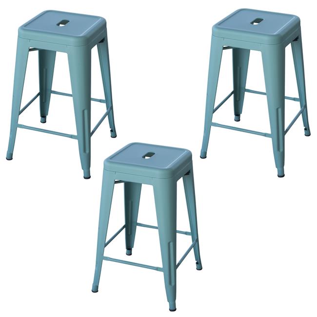 Teal metal best sale bar stools