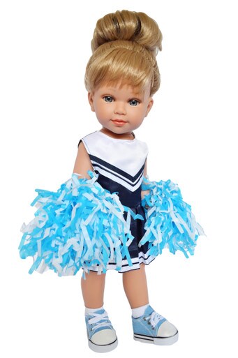 Blue and White Cheerleading Outfit for 18-Inch Dolls