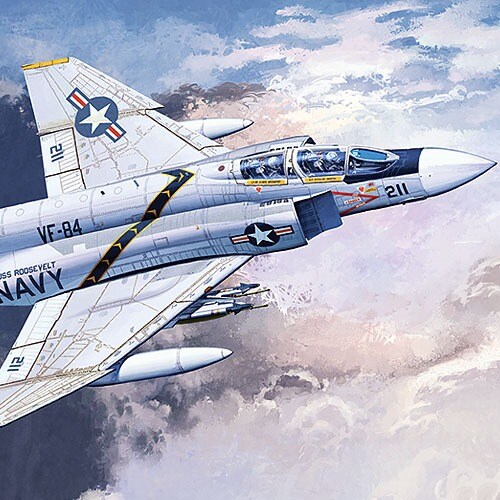 Academy  1/48 USN F-4J VF-84 Jolly Rogers Plastic Model