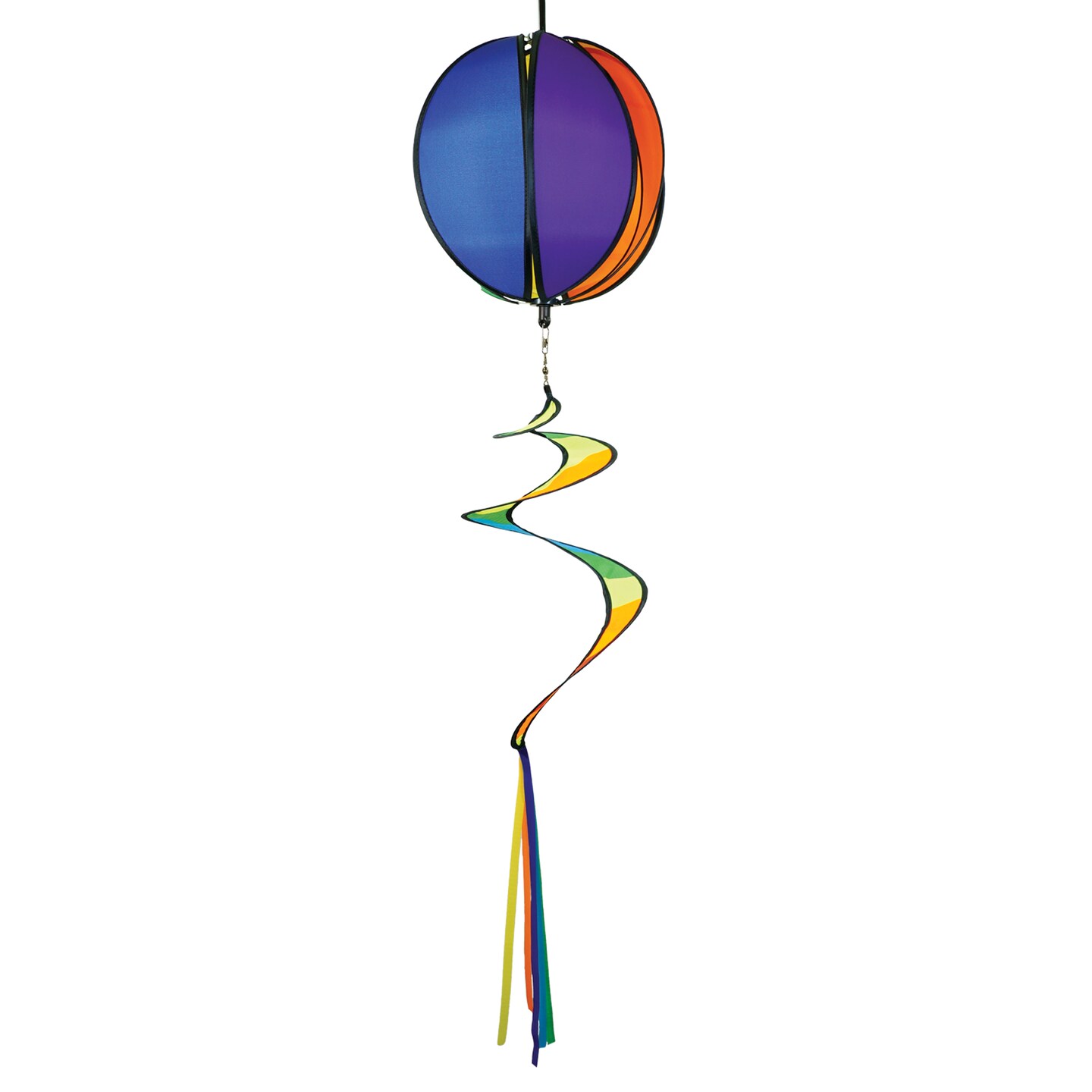 In the Breeze 11-inch Rainbow Panel Hanging Ball Spinner, Wind Spinner, 2489