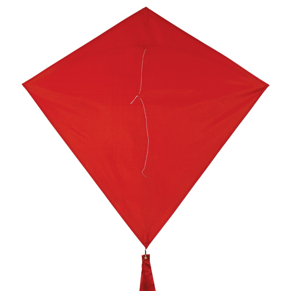 In the Breeze 3299 - Cherry 30 Inch Diamond Kite - Solid Red, Fun, Easy Flying Kite