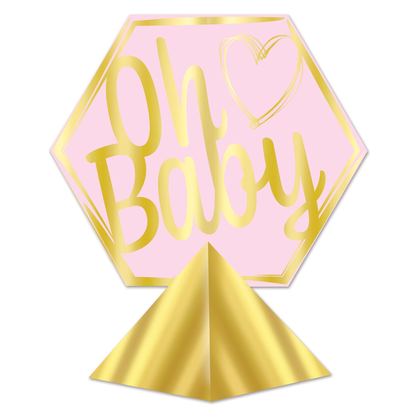 3-D Foil Oh Baby Centerpiece, (Pack of 12)