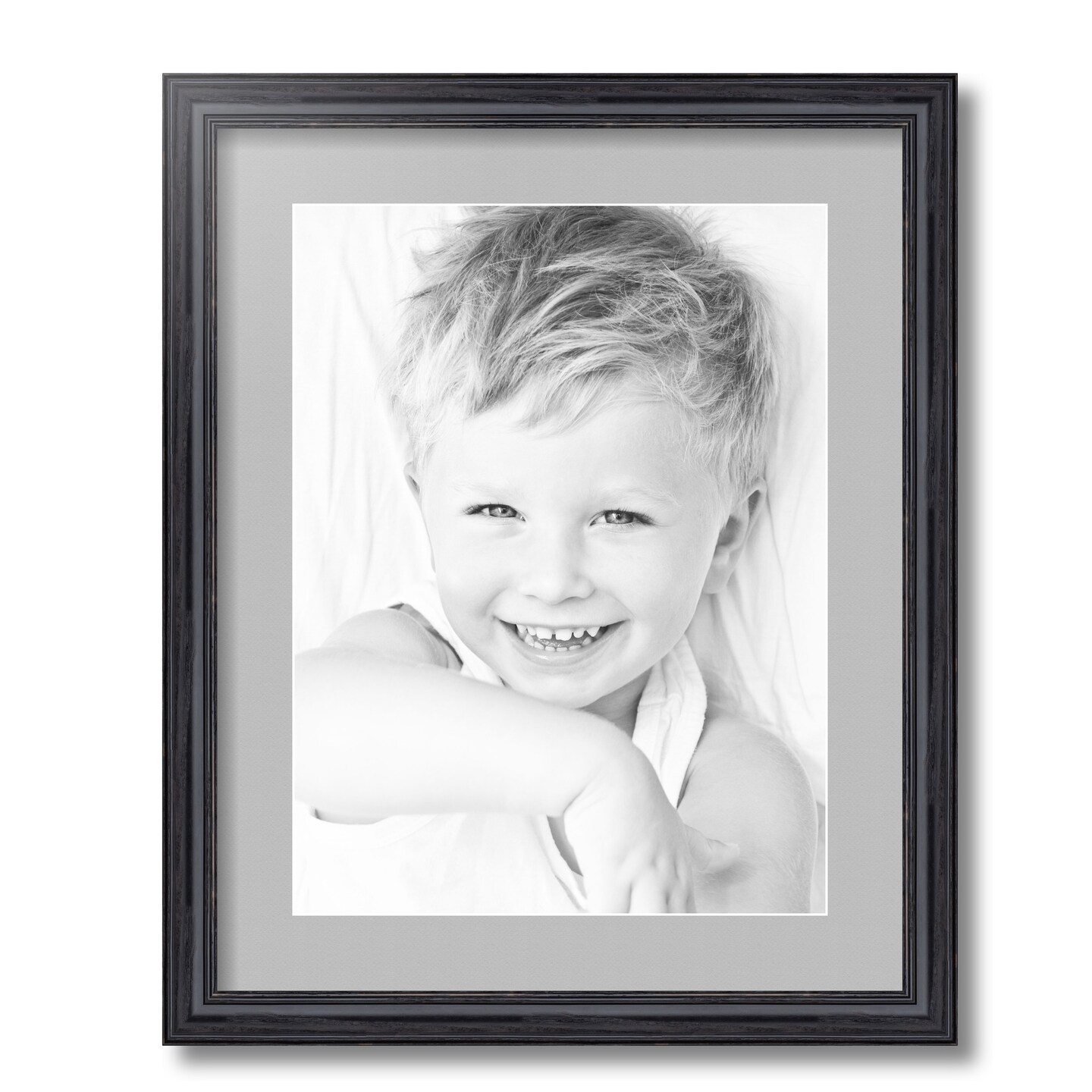 ArtToFrames 16x20&#x22; Matted Picture Frame with 12x16&#x22; Single Mat Photo Opening Framed in 1.25&#x22; Black and 2&#x22; Mat (FWM-4083-16x20)