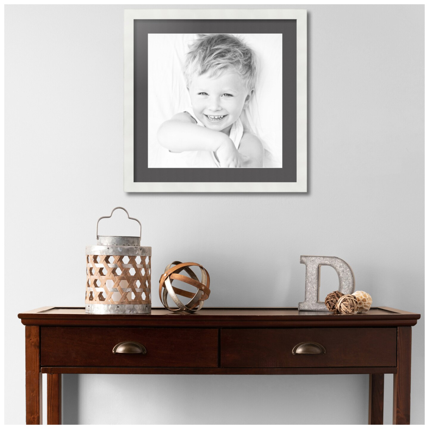 ArtToFrames 20x20" Matted Picture Frame with 16x16" Single Mat Photo Opening Framed in 1.25" White and 2" Mat (FWM-3966-20x20)