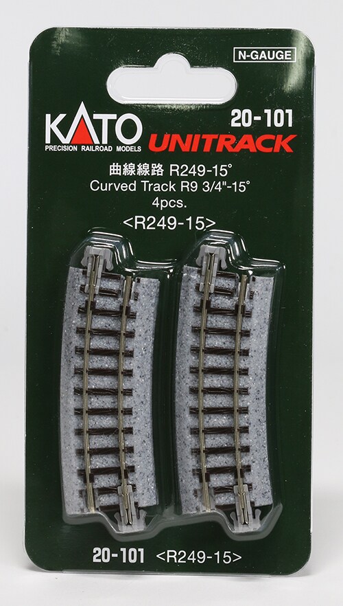 Kato N-Scale Kato 20-101 N Unitrack 9.75 Radius 15 deg Curve 4pcs Train Track