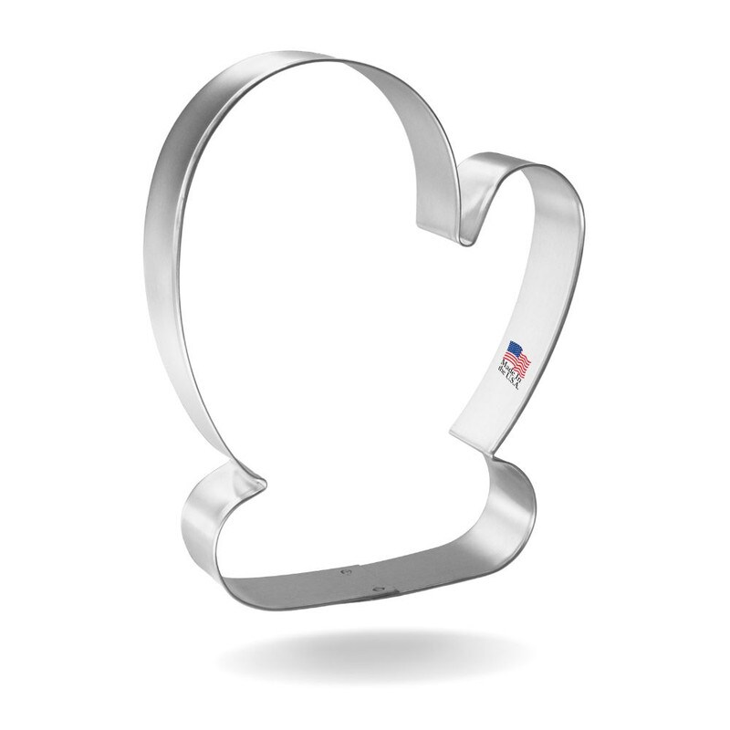 CookieCutter.com Mitten Cookie Cutter 5 in Christmas, Winter, Clothes, Tin Plated Steel, USA