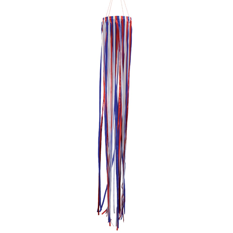 In the Breeze 5189 &#x2014; 39-Inch Red, White &#x26; Blue Ribbon Windsock