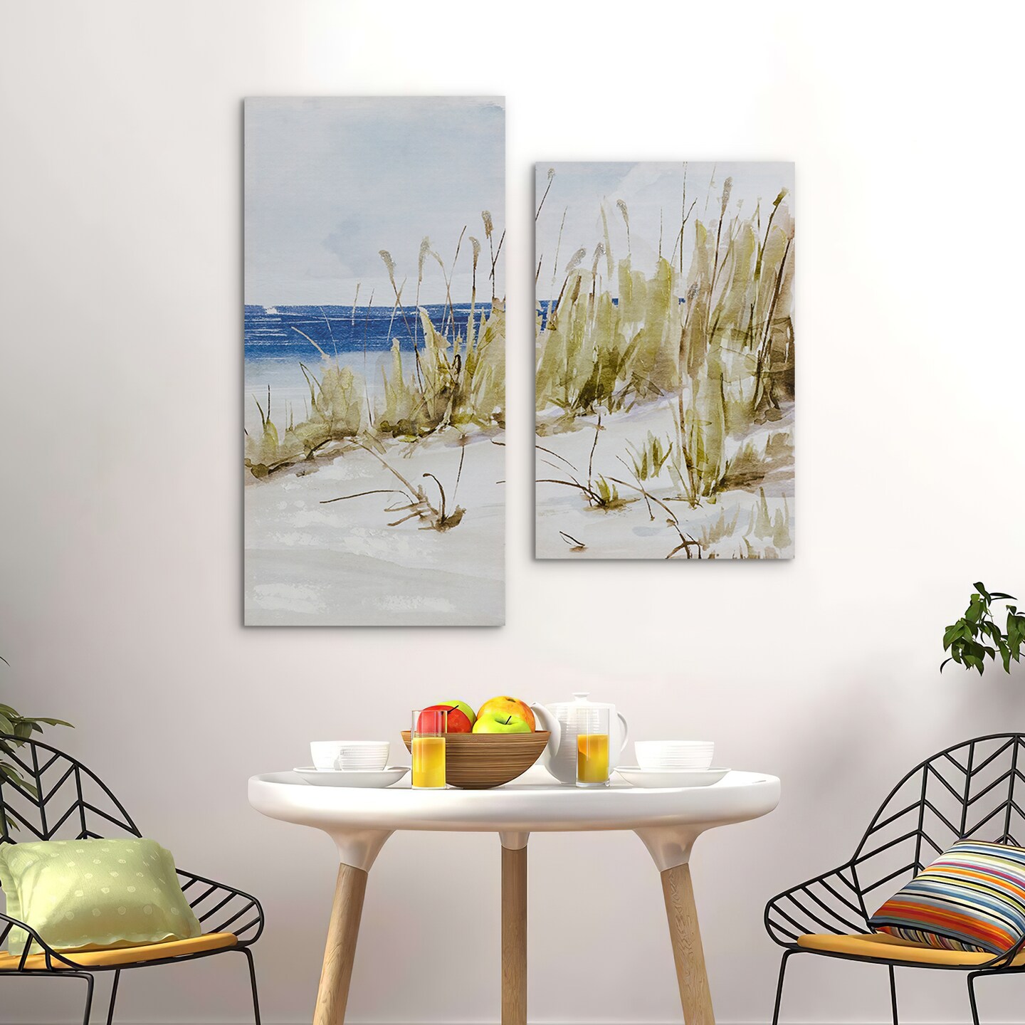 Ocean Beach Pictures Wall Decor Canvas Wall Art 5 Piece Framed Wall Art