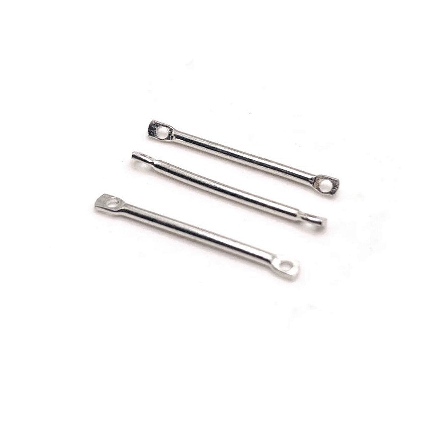 4, 20 or 50 Pieces: Silver Toned 20x2mm Simple Minimalist Bar Connectors
