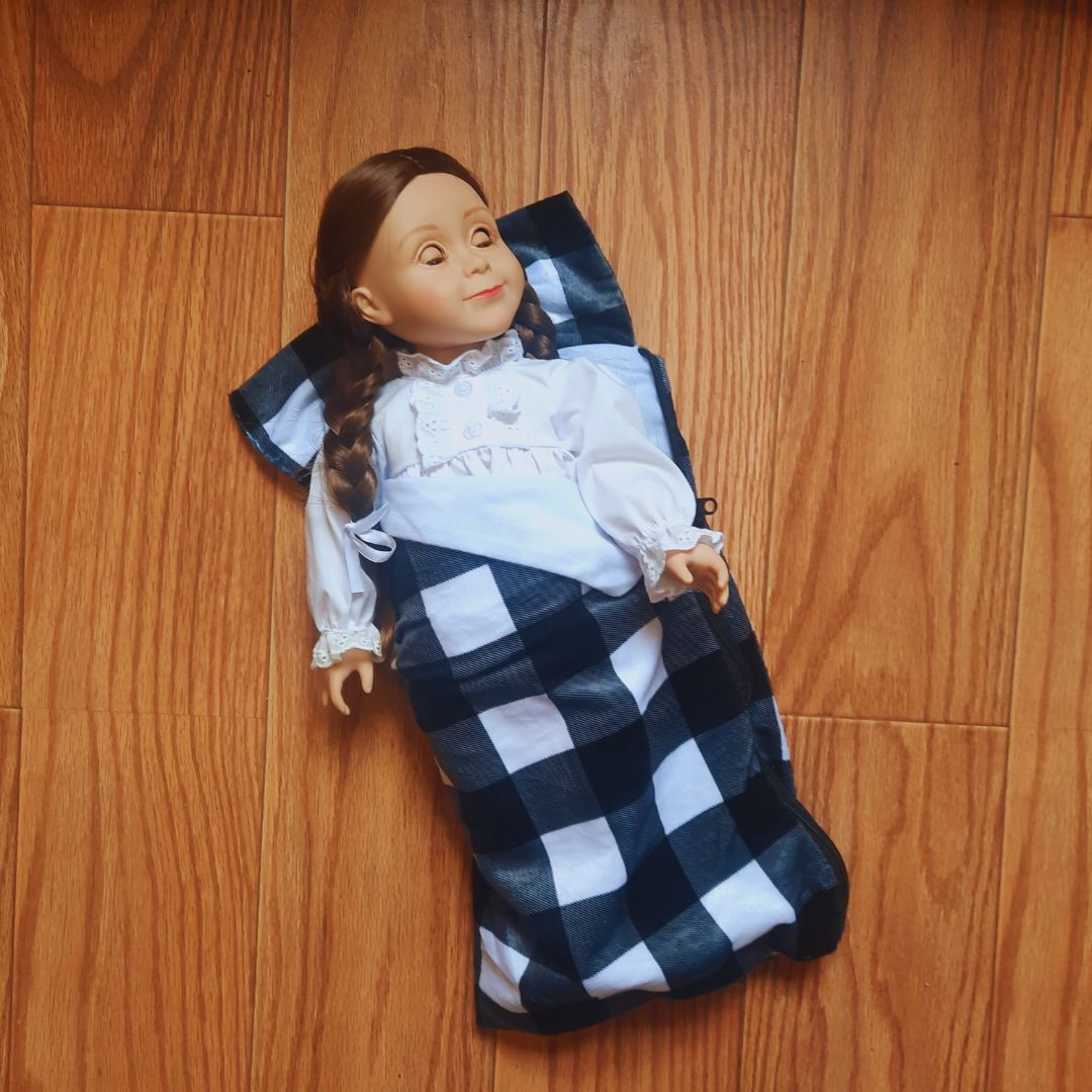 The Queen's Treasures 18in Doll Buffalo Check Sleeping Bag Fits American Girl