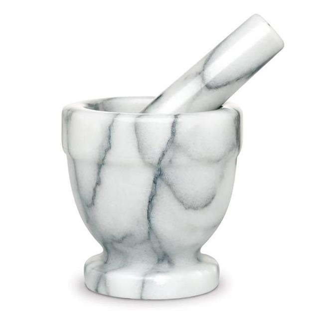 Harold Import  4 in. Marble Mortar Pestle