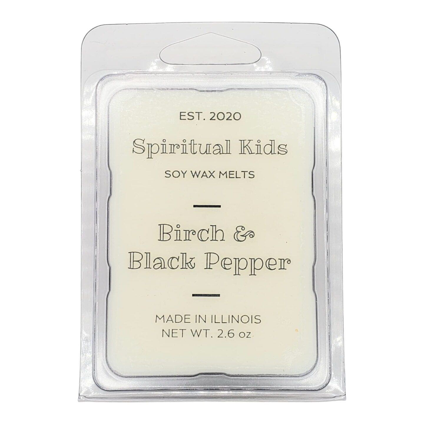 Birch &#x26; Black Pepper Soy Wax Melts 2.6oz 6 Cubes Hand Poured with Fragrant/Essential Oils HIGHLY SCENTED | Herbal &#x26; Spicy Wax Melts