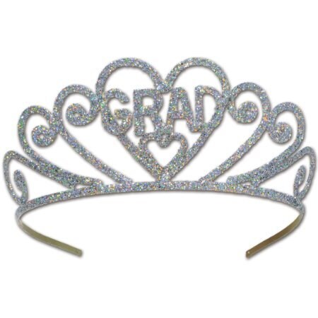 Glittered Metal Grad Tiara (Pack of 6)