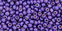 Toho 11/0 Round Japanese Seed Bead, #581FPF, Matte Pretty Purple Galvanized PermaFinish, 13 grams