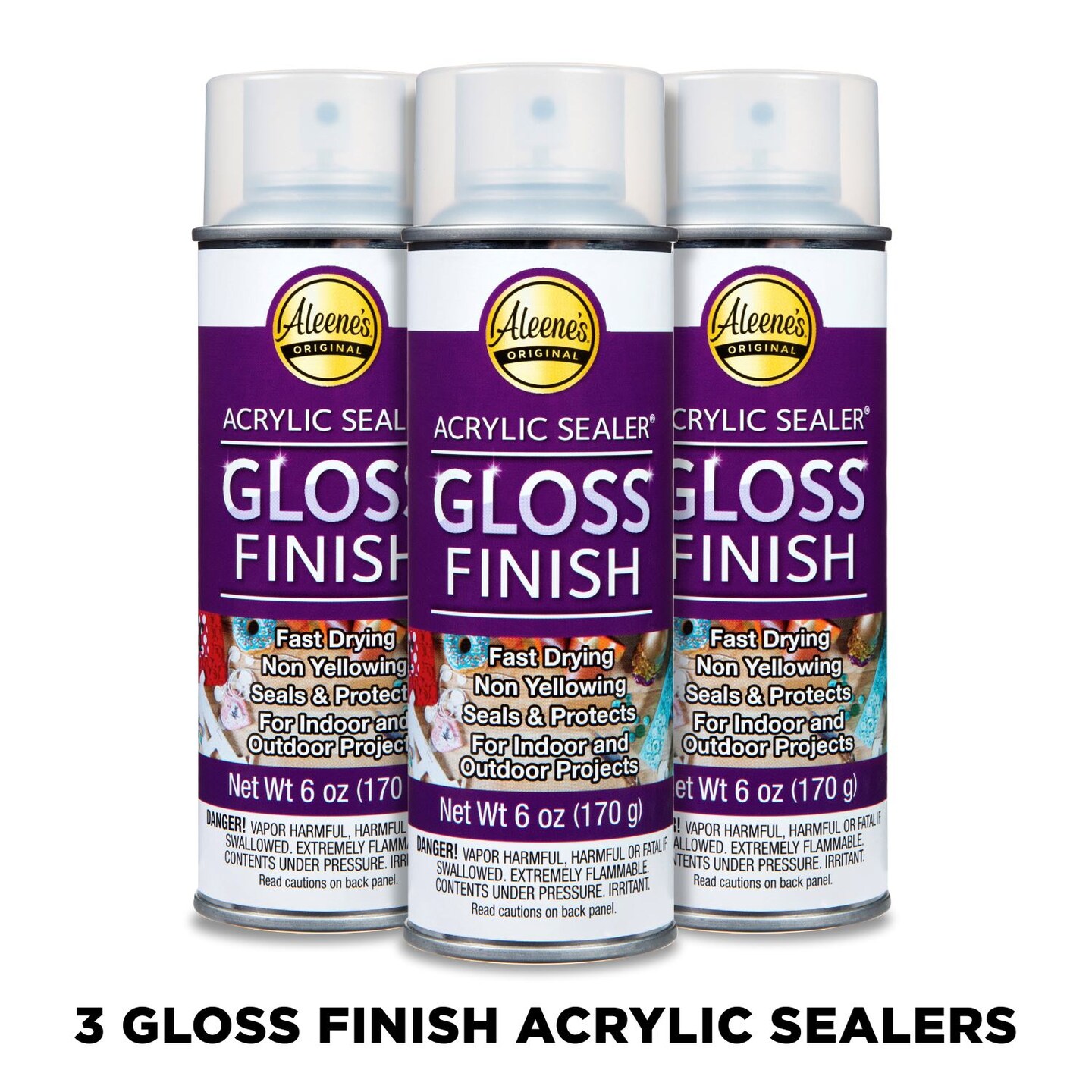 Aleene&#x27;&#x27;s Acrylic Spray Sealer Gloss Finish 6 oz. 3 Pack