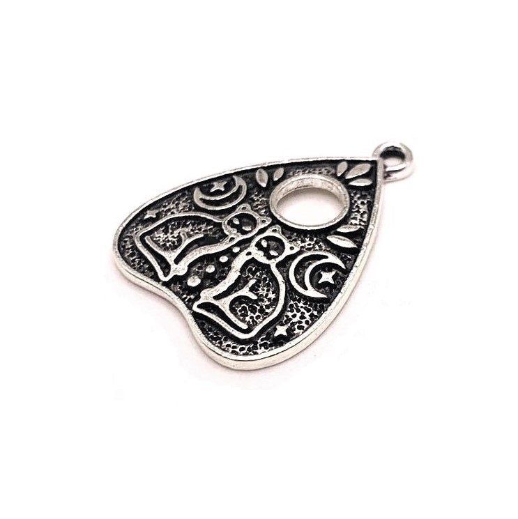 1, 4, 20 or 50 Pieces: Antique Silver Cat Ouija Planchette Charms