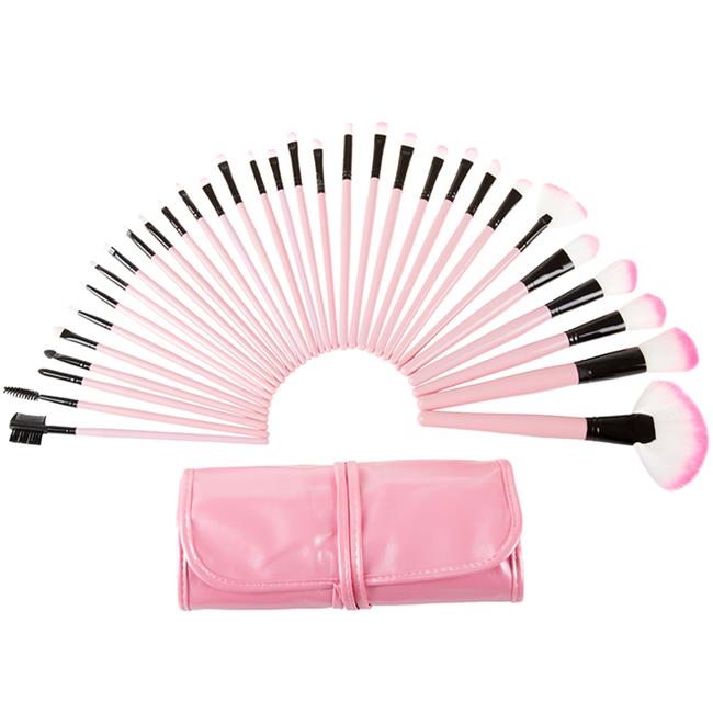 Everyday Home Professional Makeup Brush Set, Pink - 32 Piece