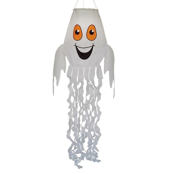 In the Breeze Spook the Ghost 3D Windsock - Hanging Halloween Decoration - Outdoor Holiday Decor