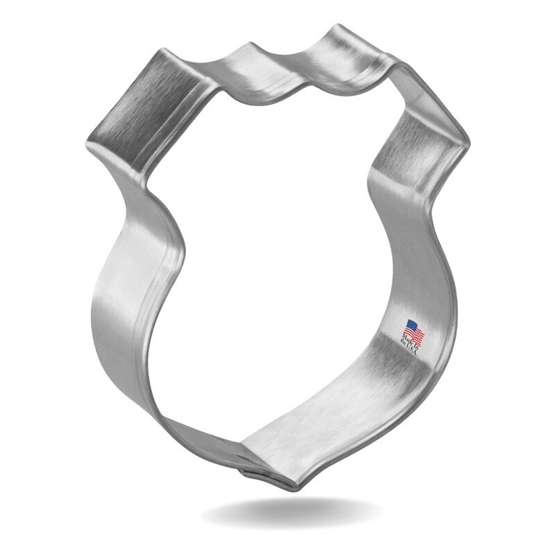 Mini Police Shield or Highway Sign Cookie Cutter 1.75", CookieCutter