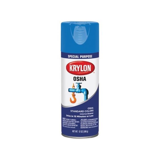 Krylon 425K02416777 12 oz OSHA Spray Can Paint in Gloss Safety Blue