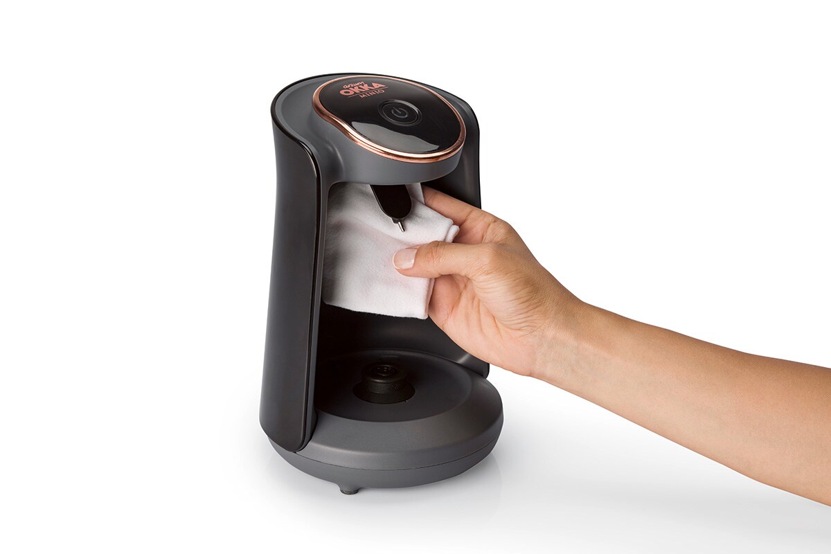 Arzum Okka Minio Automatic Turkish Coffee Machine, Maker, USA 120V UL, Black/Chrome