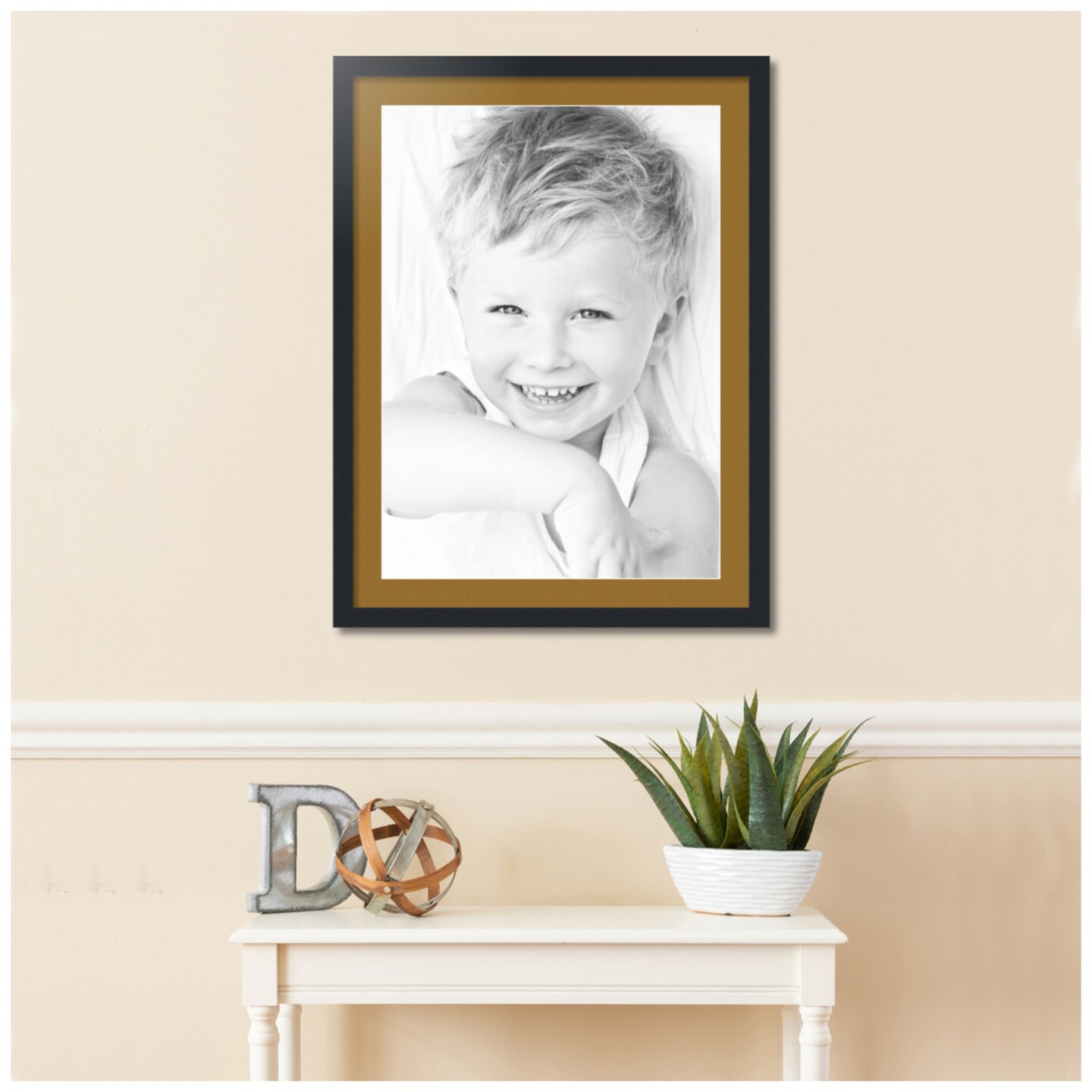 ArtToFrames 24x32" Matted Picture Frame with 20x28" Single Mat Photo Opening Framed in 1.25" Black and 2" Mat (FWM-3926-24x32)