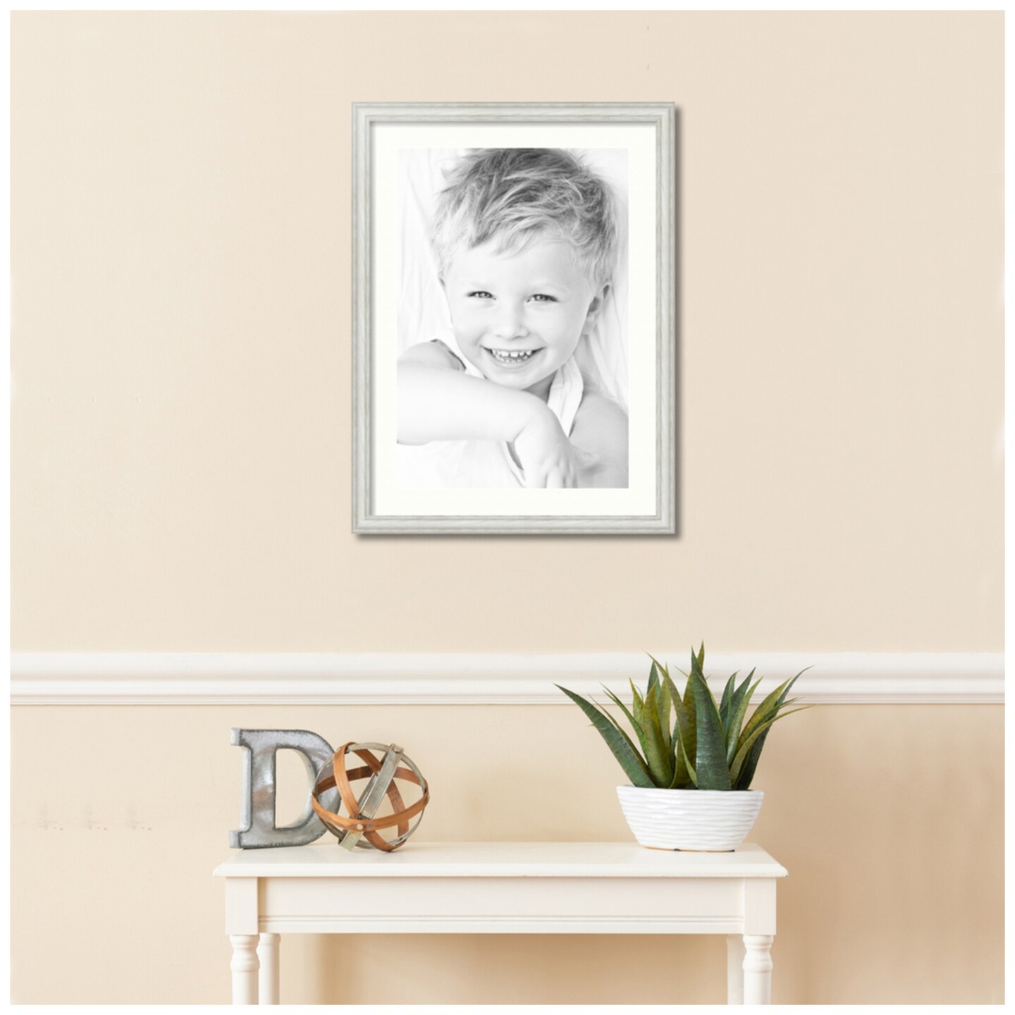 ArtToFrames 19x26&#x22; Matted Picture Frame with 15x22&#x22; Single Mat Photo Opening Framed in 1.25&#x22; White and 2&#x22; Mat (FWM-4098-19x26)