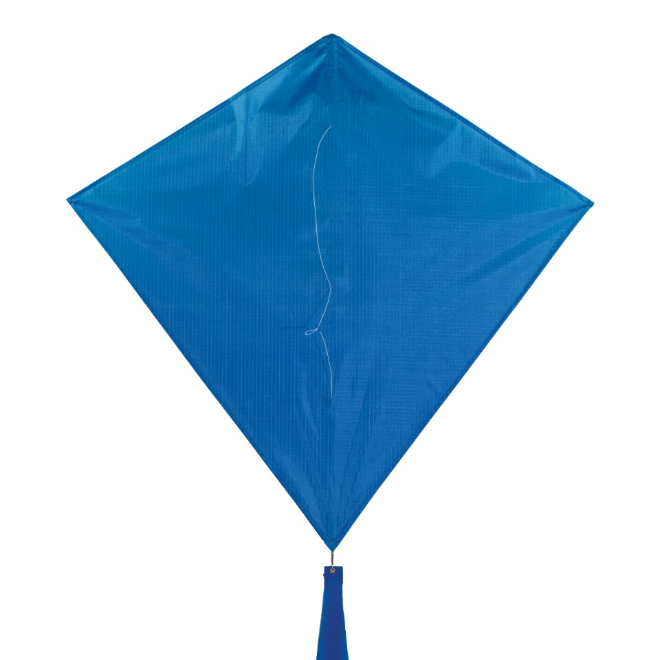 In the Breeze 3294 - Blueberry 30 Inch Diamond Kite - Solid Blue, Fun, Easy Flying Kite
