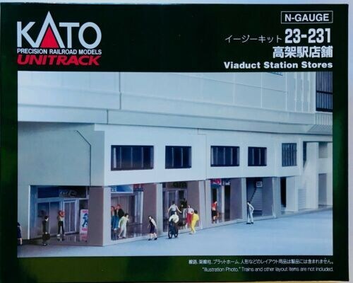 Kato N-Scale Double Track Viaduct Station Shops Diorama Accessory