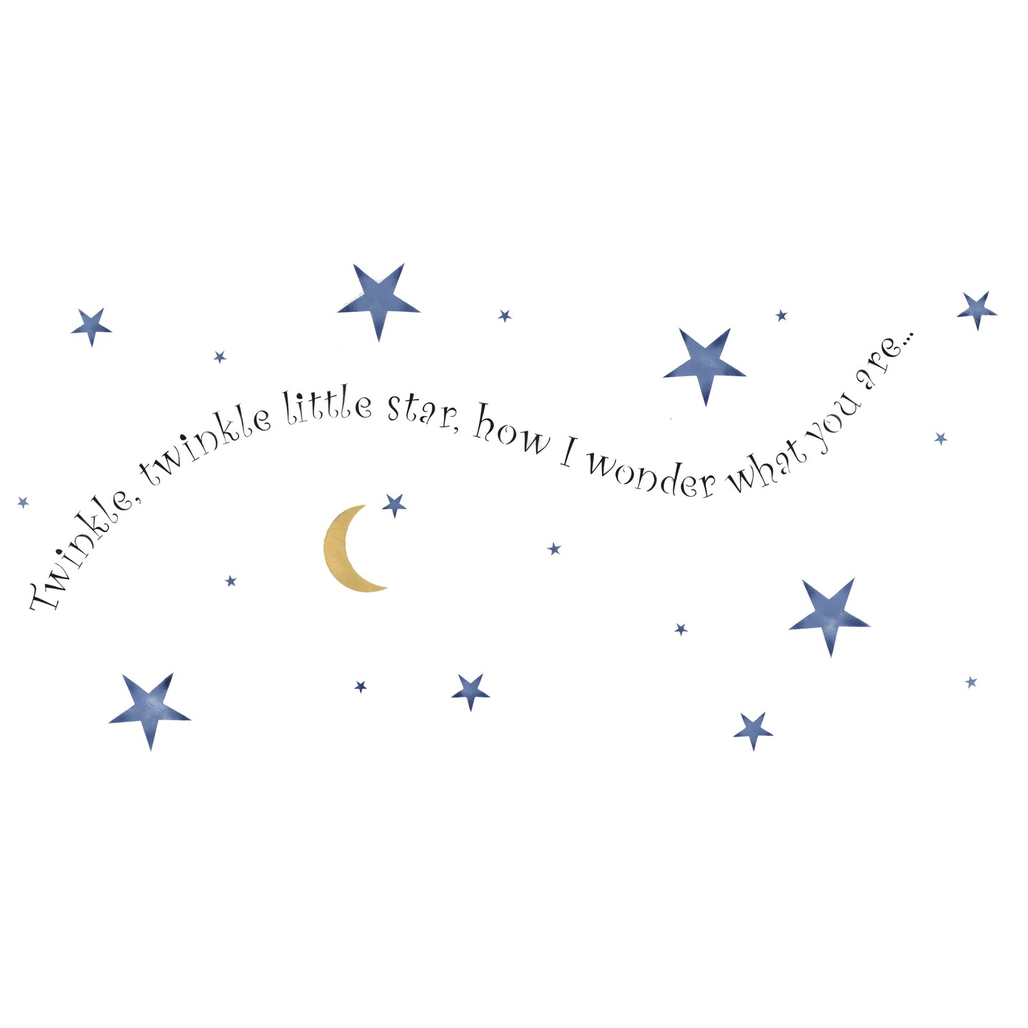 Twinkle, Twinkle Star Wall Stencil | 3077 by Designer Stencils | Word & Phrase Stencils | Reusable Art Craft Stencils for Painting on Walls, Canvas, Wood | Reusable Plastic Paint Stencil for Home Makeover | Easy to Use & Clean