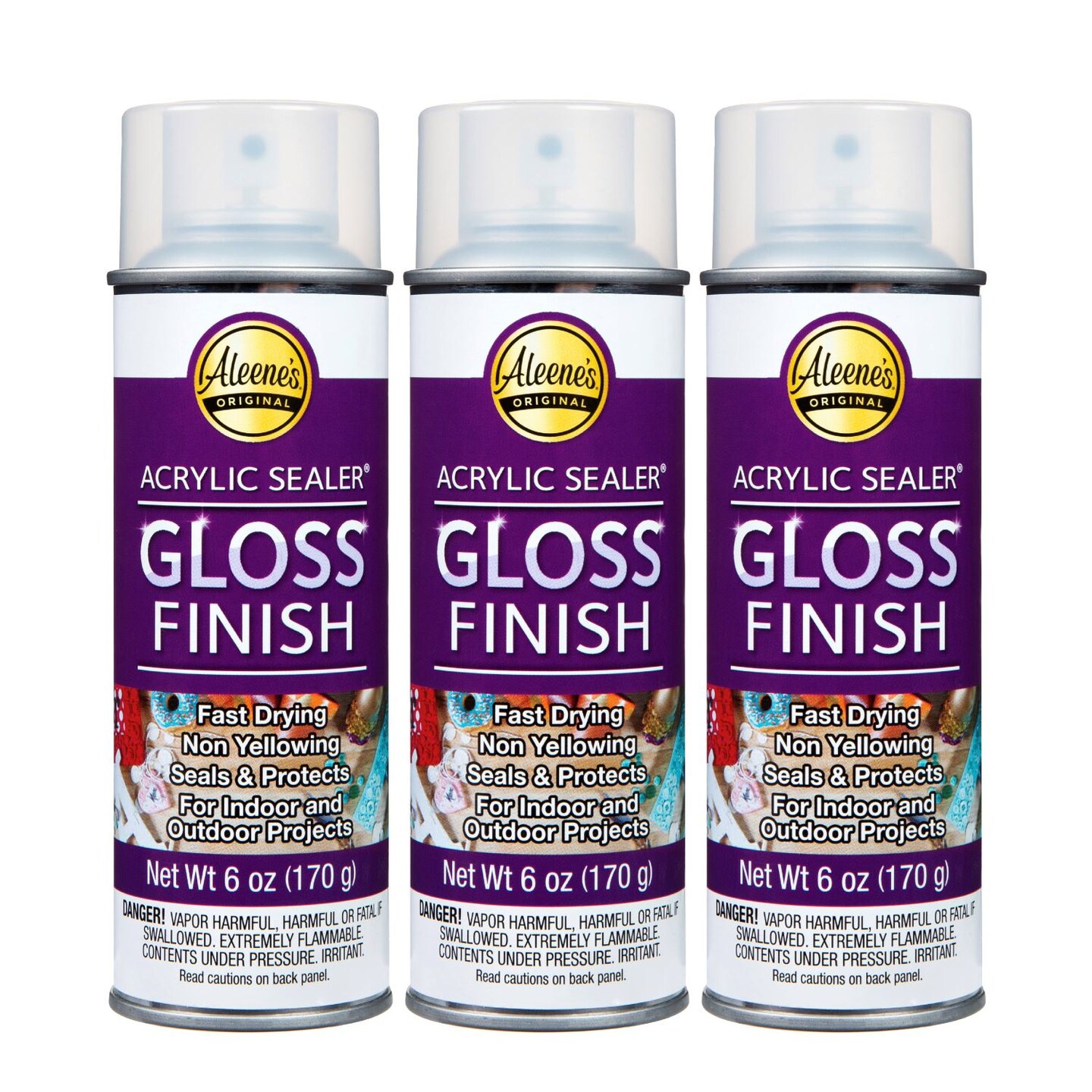 Aleene&#x27;&#x27;s Acrylic Spray Sealer Gloss Finish 6 oz. 3 Pack
