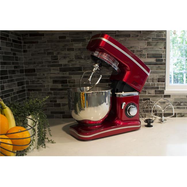 Sunpentown 14.13 x 14.5 x 7.13 in. 8-Speed Stand Mixer, Red